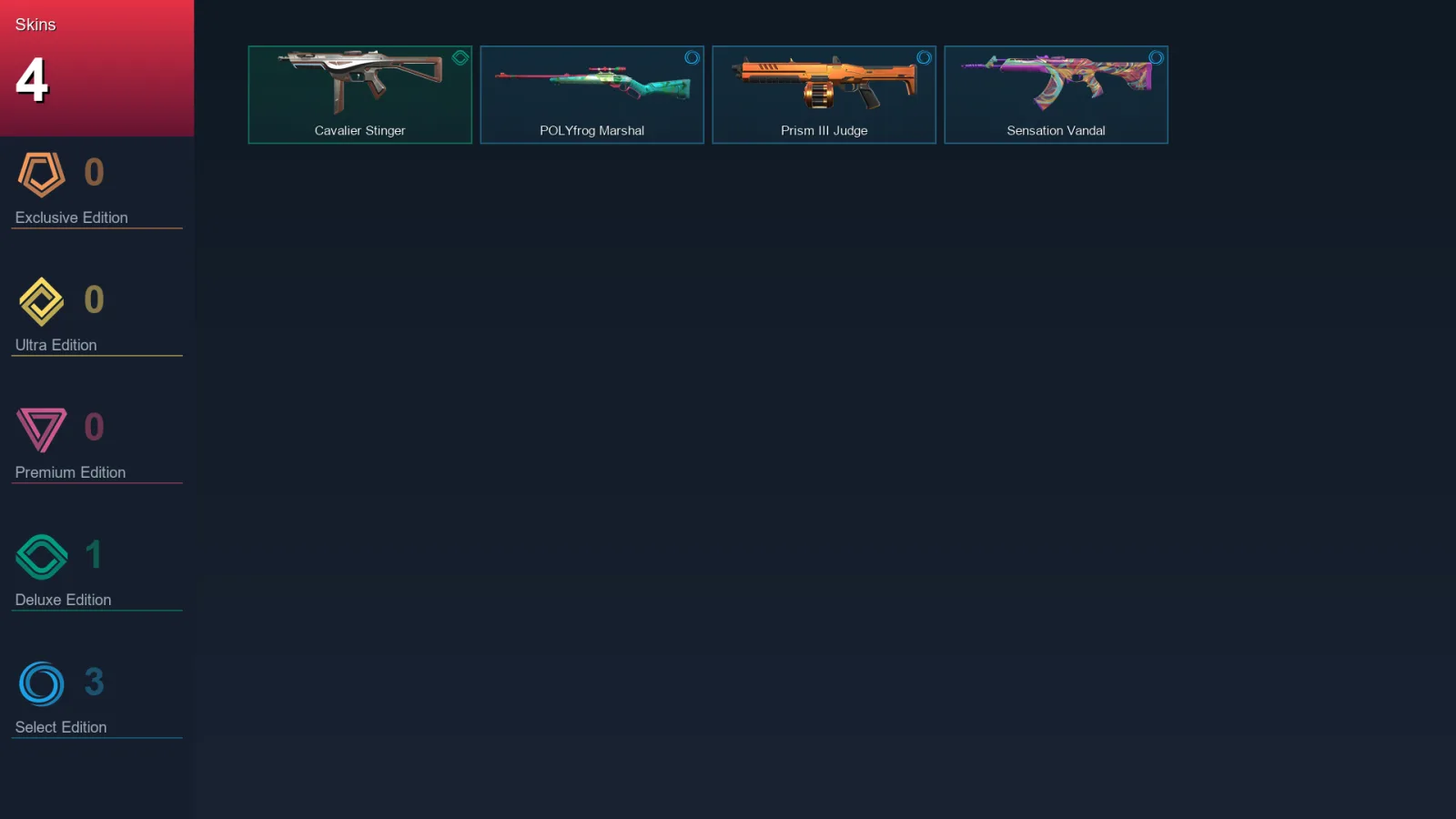 EU | Lv19 | Unranked | 4 Skin | 9 Agent | 10 Buddy &mdash; Valorant account with Chamber