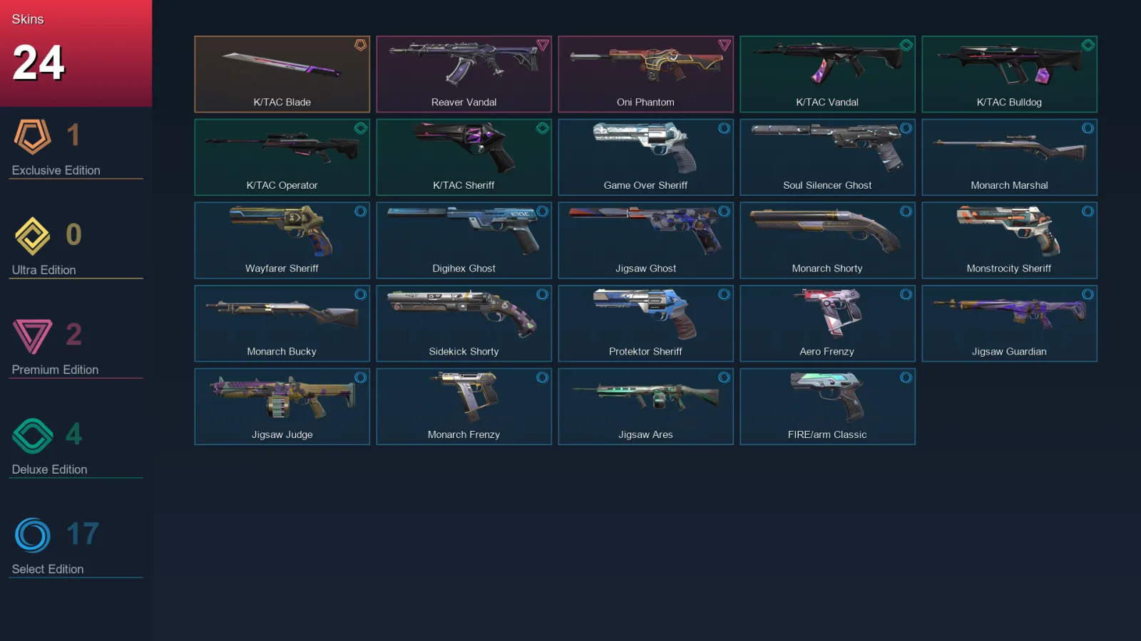 AP | Lv147 | Unranked | 24 Skin | 23 Agent | 63 Buddy