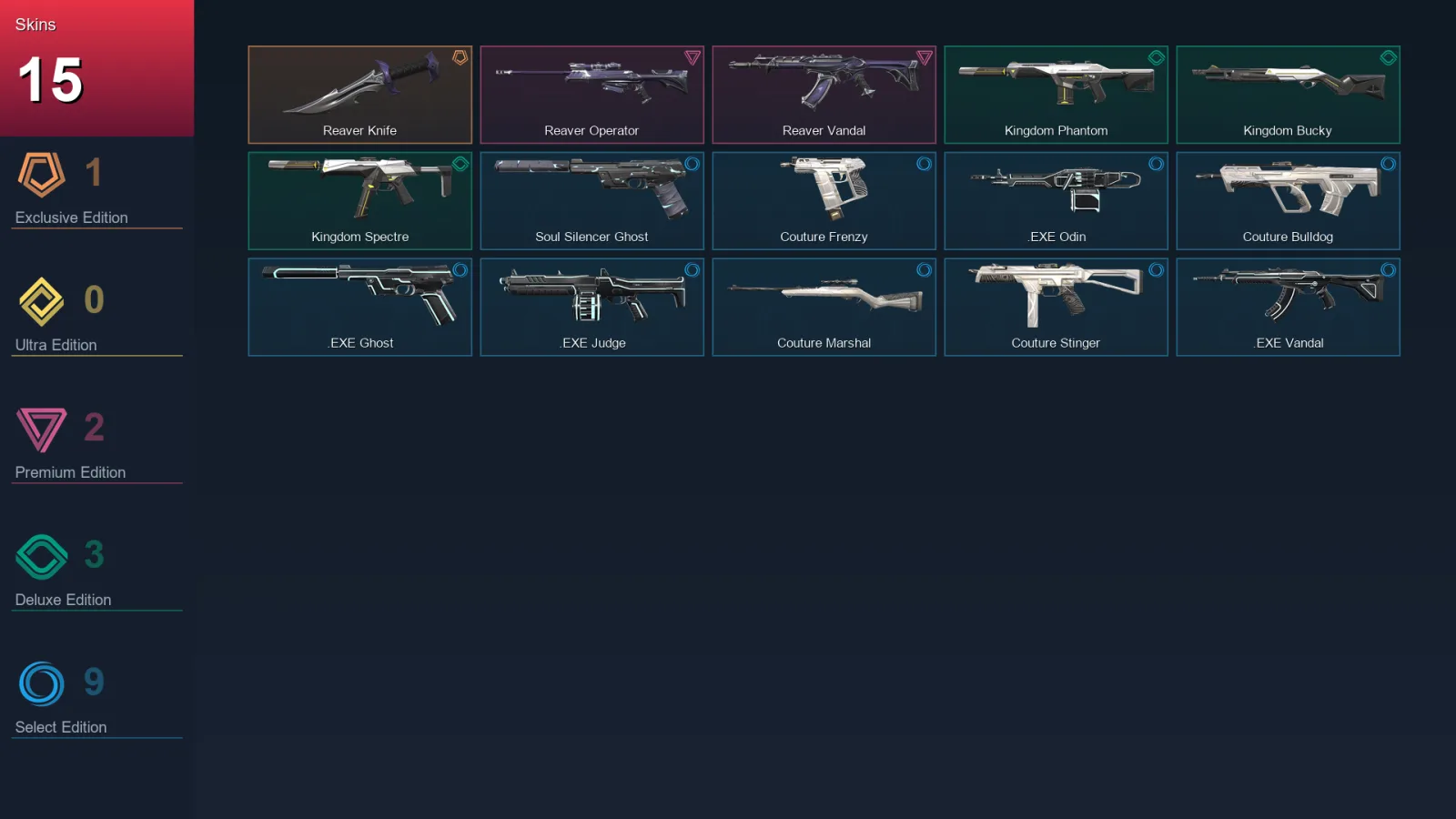 AP | Lv24 | Unranked | 15 Skin | 11 Agent | 18 Buddy