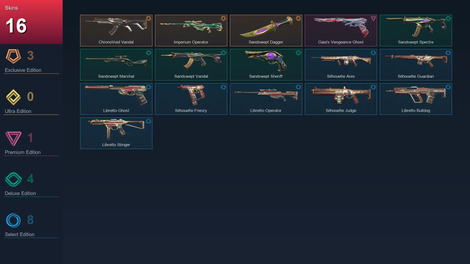 AP | Lv26 | Unranked | 16 Skin | 9 Agent | 12 Buddy — Valorant account