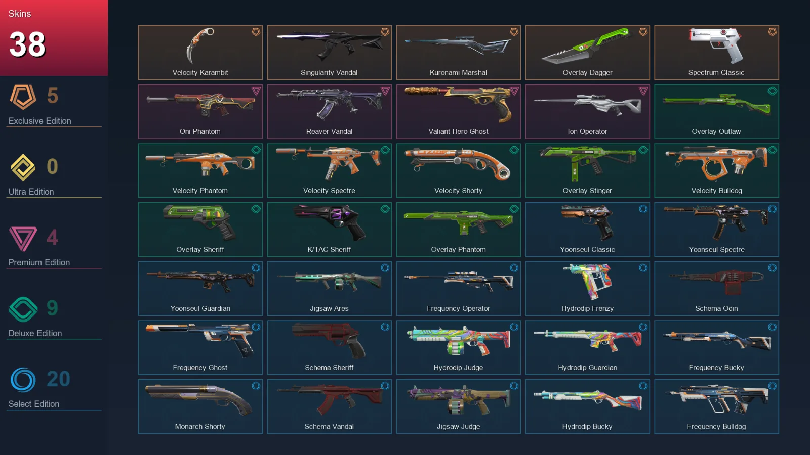 EU | Lv68 | Unranked | 38 Skin | 25 Agent | 49 Buddy — Valorant account