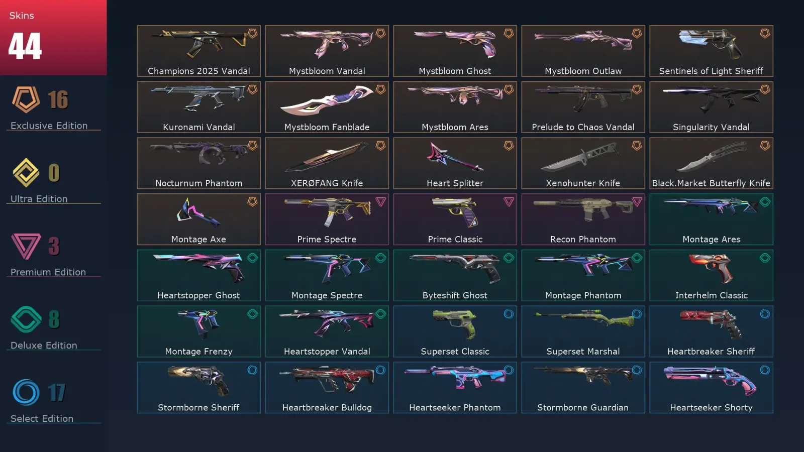 [Valorant] | EU | Level 136 | 23 Agents | 44 Skins — Valorant account