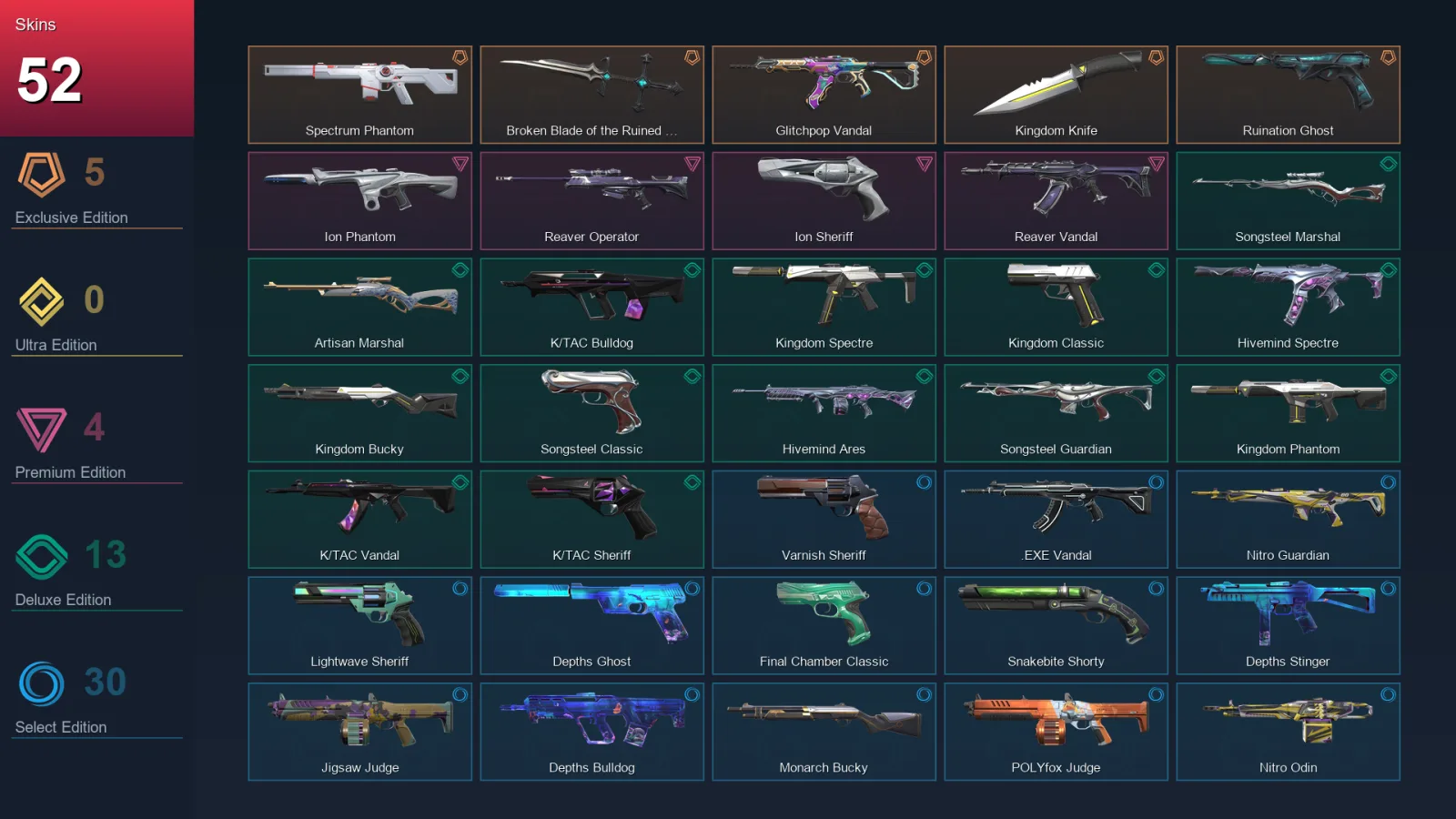 AP | Lv51 | Unranked | 52 Skin | 12 Agent | 50 Buddy