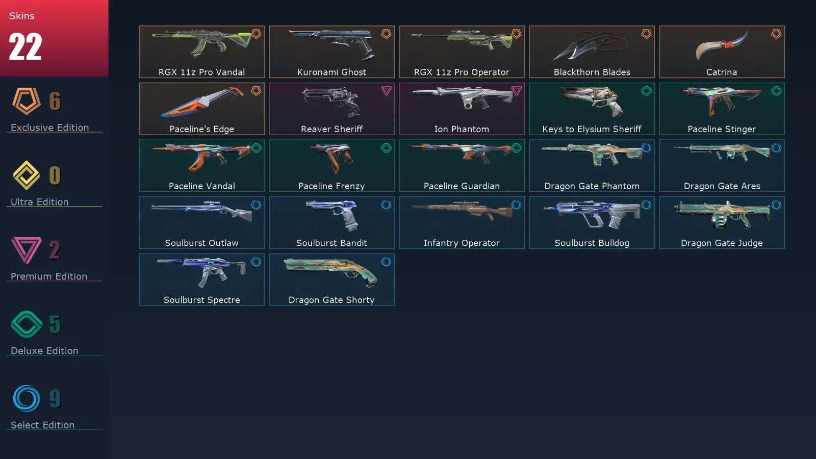 [Valorant] | EU | Level 37 | 13 Agents | 22 Skins — Valorant account