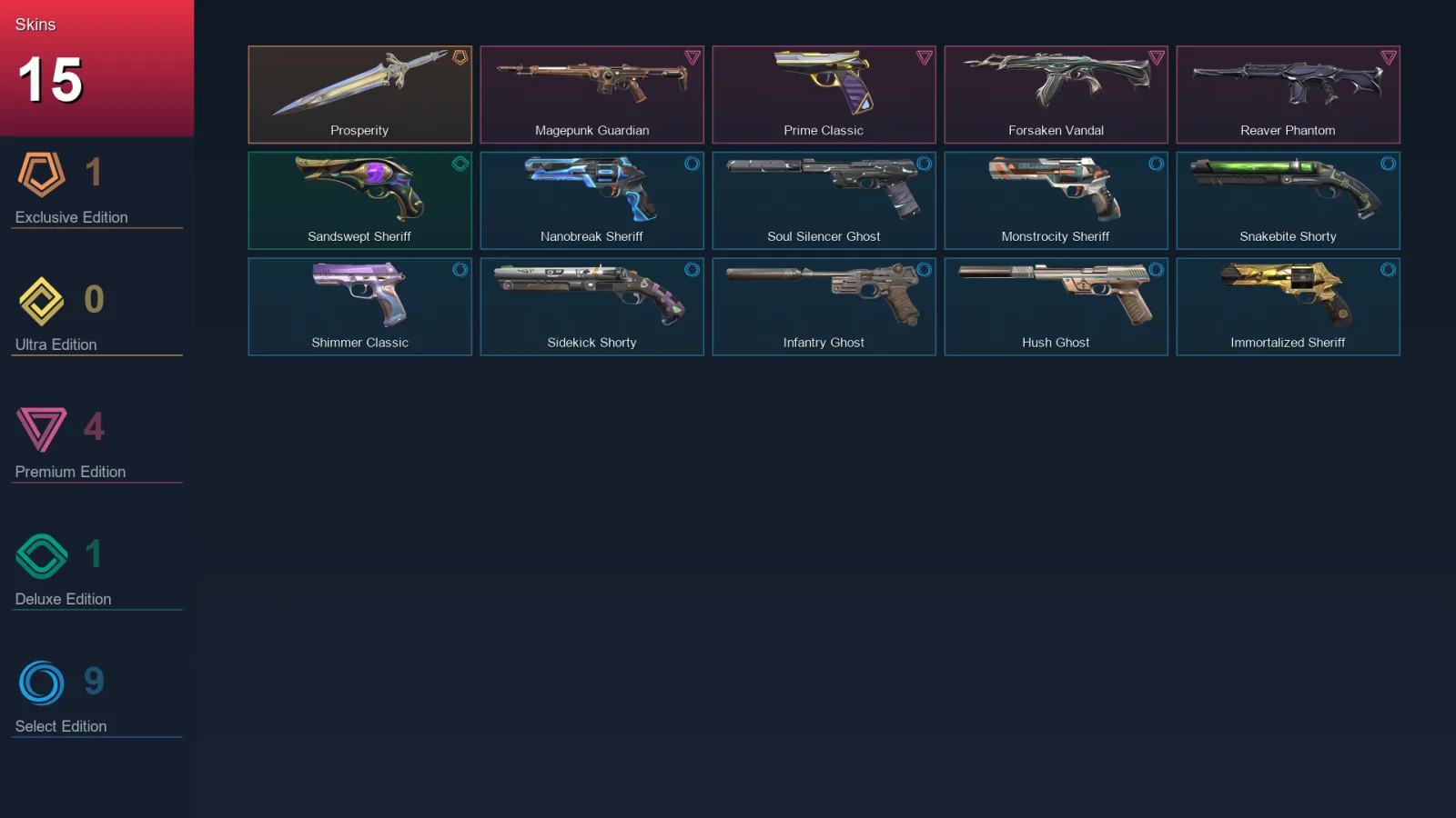 LA | Lv169 | Unranked | 15 Skin | 25 Agent | 60 Buddy