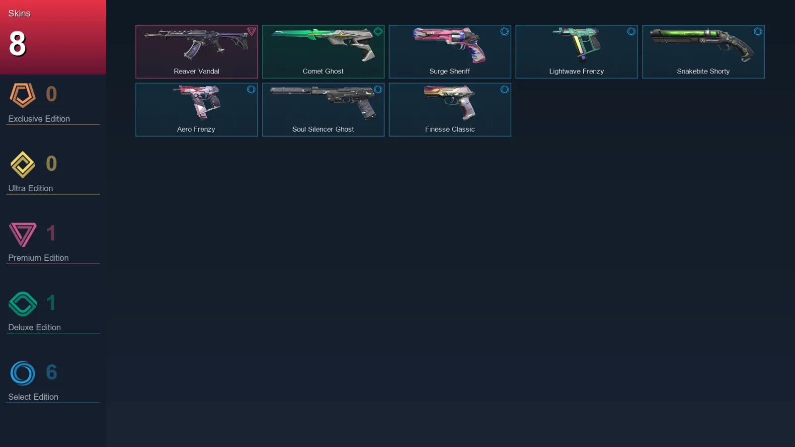 AP | Lv161 | Unranked | 8 Skin | 24 Agent | 64 Buddy