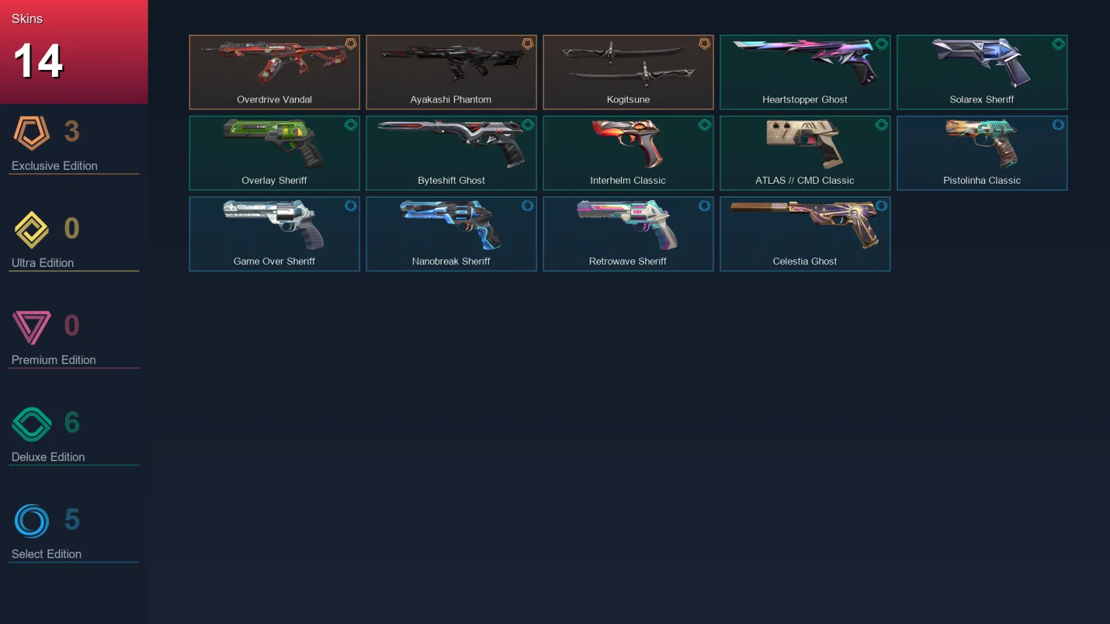 AP | Lv178 | Unranked | 14 Skin | 28 Agent | 58 Buddy