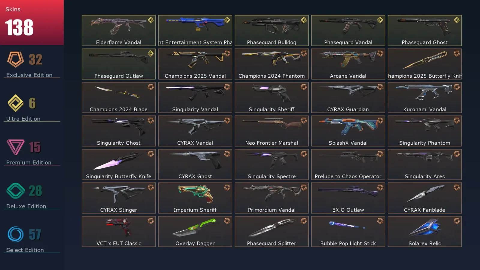 [Valorant] | EU | Level 238 | Diamond 1 | 29 Agents | 138 Skins — Valorant account