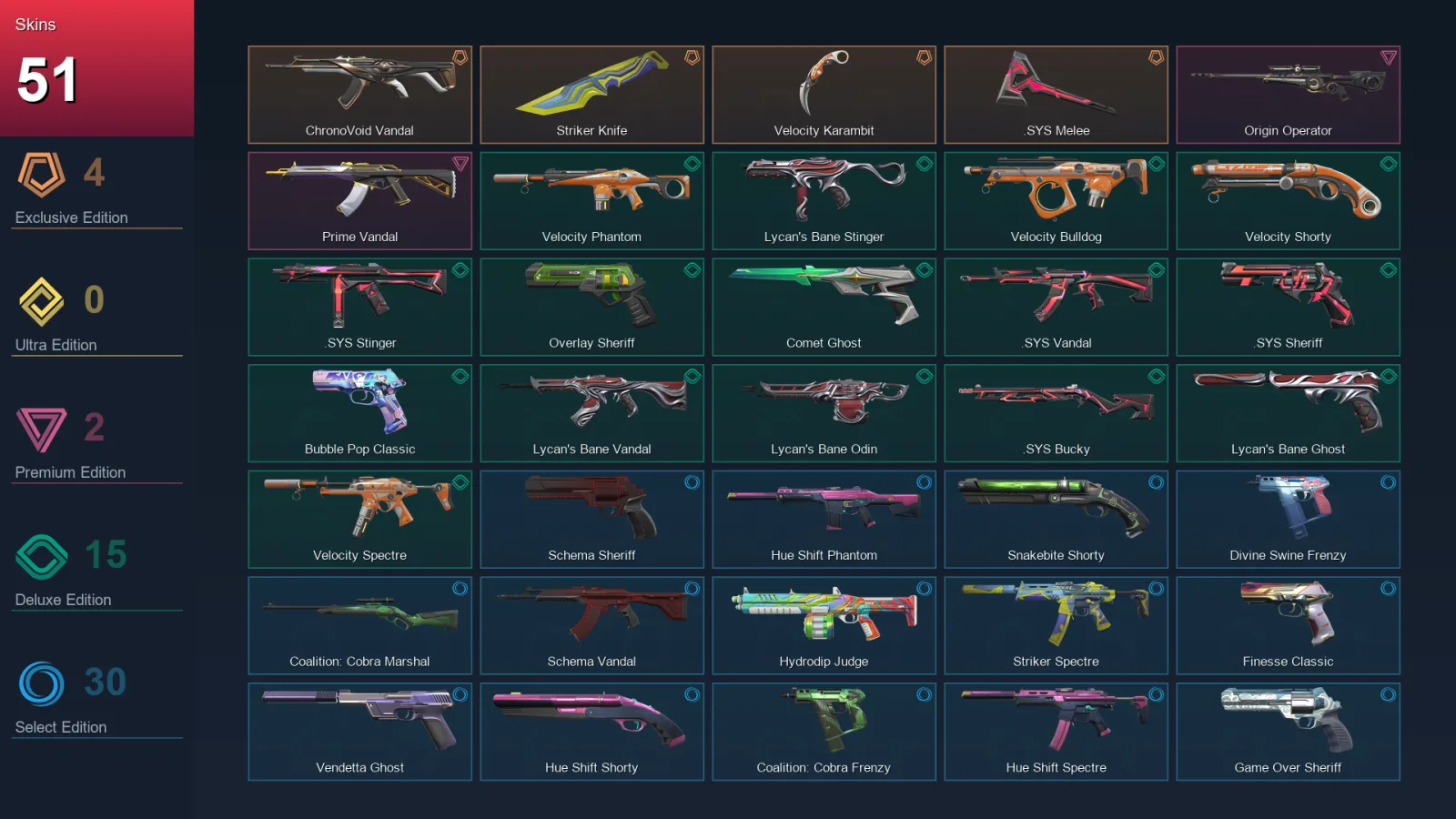 LA | Lv174 | Unranked | 51 Skin | 28 Agent | 90 Buddy