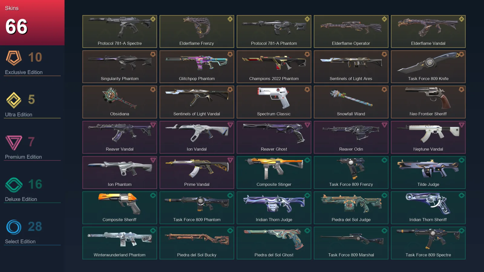 NA | Lv67 | Unranked | 66 Skin | 29 Agent | 44 Buddy