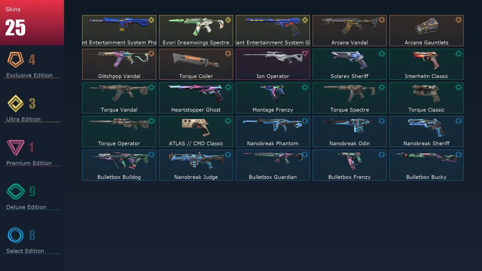 [Valorant] | EU | Level 115 | 23 Agents | 25 Skins — Valorant account
