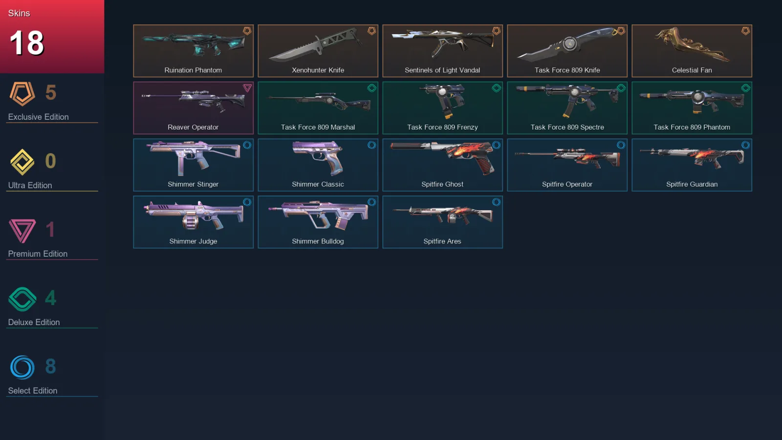 NA | Lv30 | Unranked | 18 Skin | 12 Agent | 14 Buddy