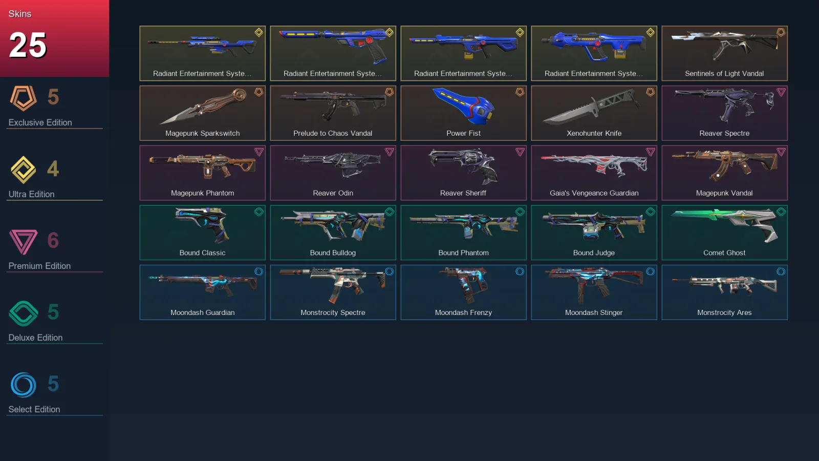 EU | Lv68 | Unranked | 25 Skin | 24 Agent | 34 Buddy