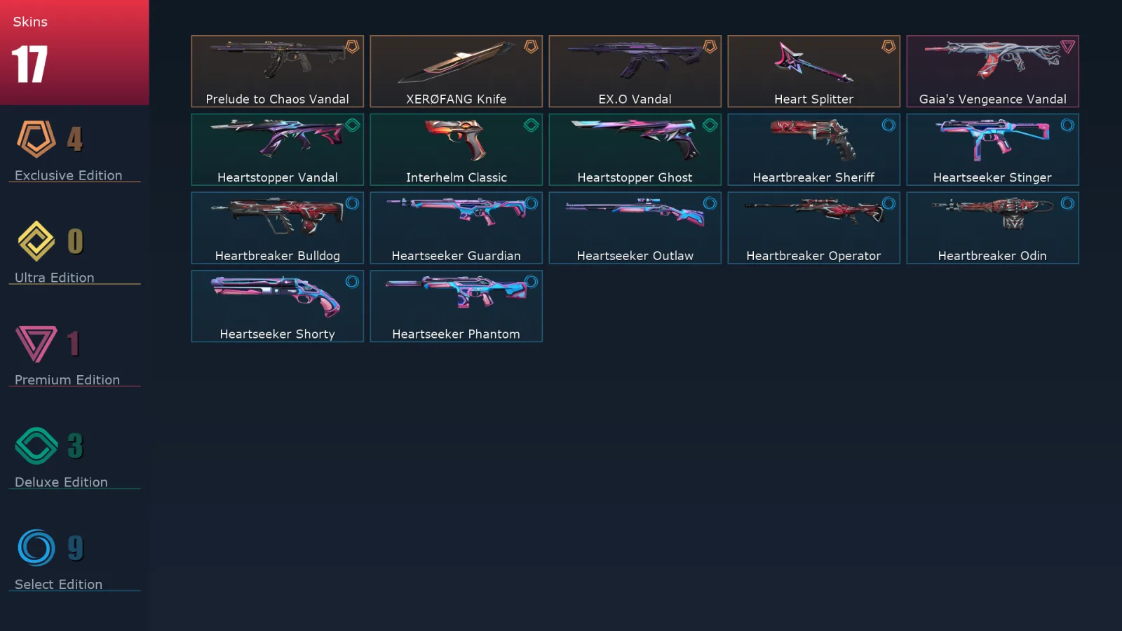 [Valorant] | EU | Level 67 | 22 Agents | 17 Skins