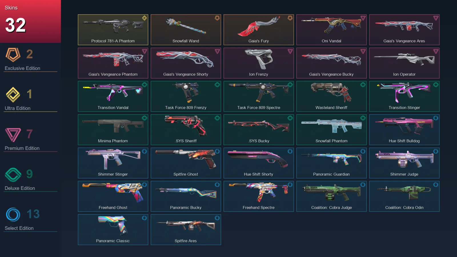 NA | Lv41 | Unranked | 32 Skin | 29 Agent | 20 Buddy