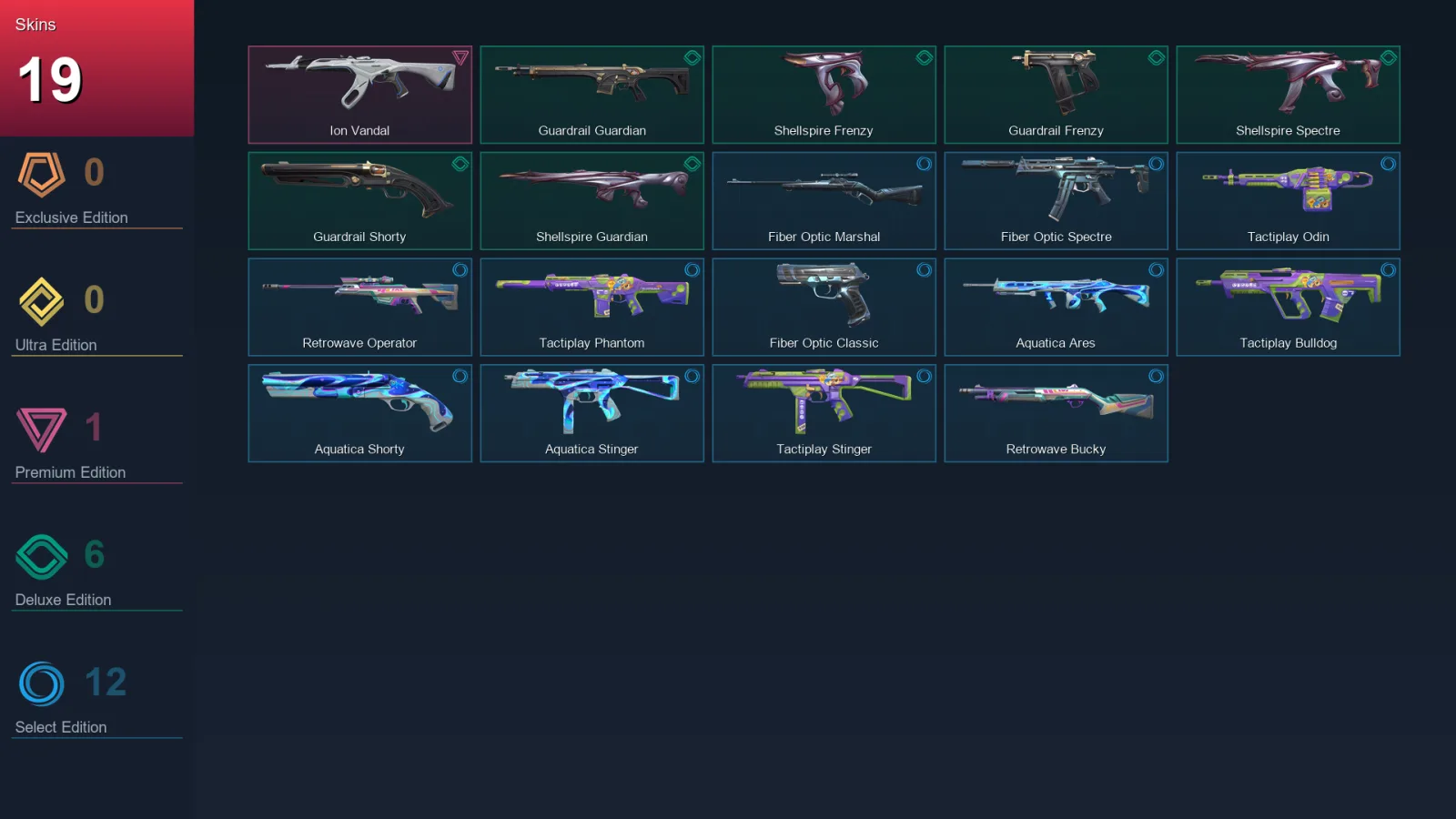 EU | Lv37 | Unranked | 19 Skin | 10 Agent | 20 Buddy — Valorant account