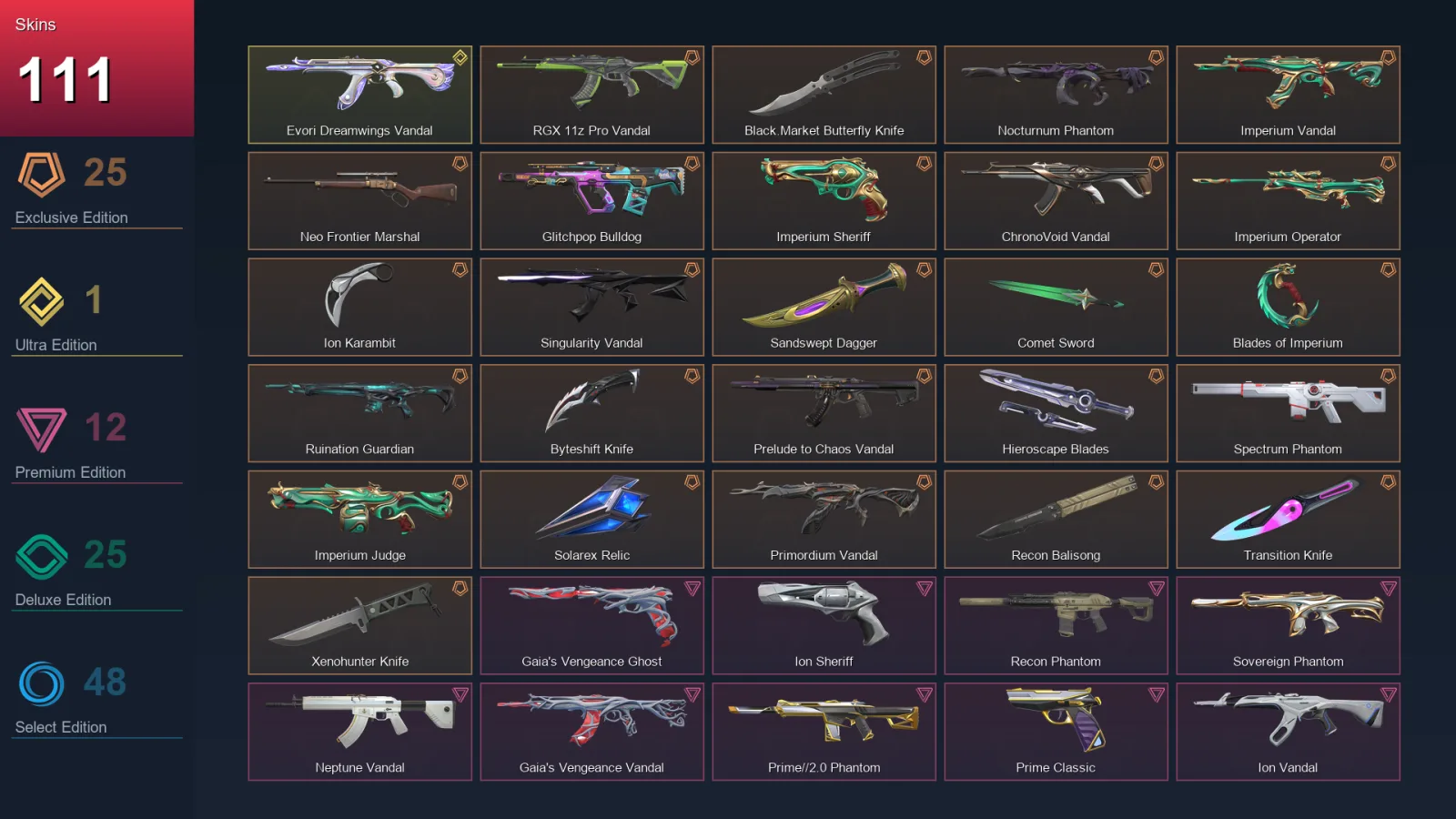 EU | Lv156 | Unranked | 111 Skin | 28 Agent | 92 Buddy