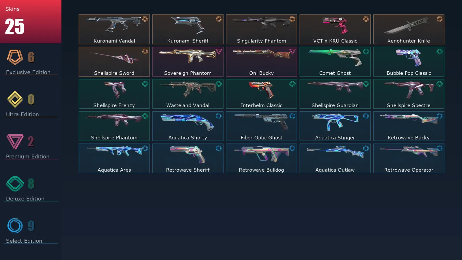[Valorant] | EU | Level 119 | Ascendant 2 | 22 Agents | 25 Skins — Valorant account