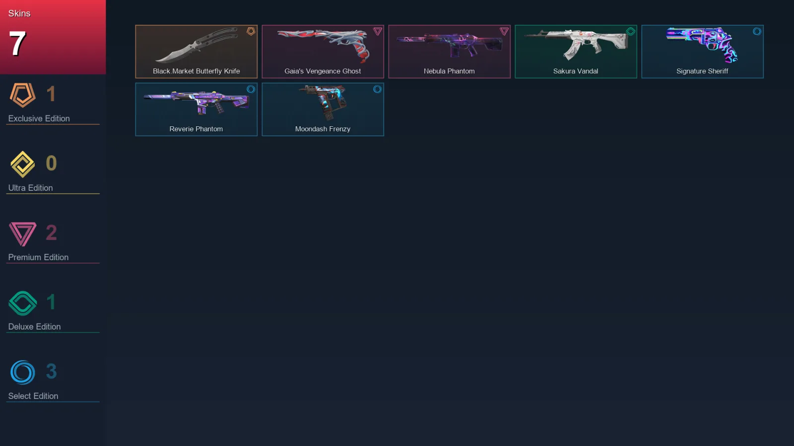 EU | Lv15 | Unranked | 7 Skin | 7 Agent | 5 Buddy