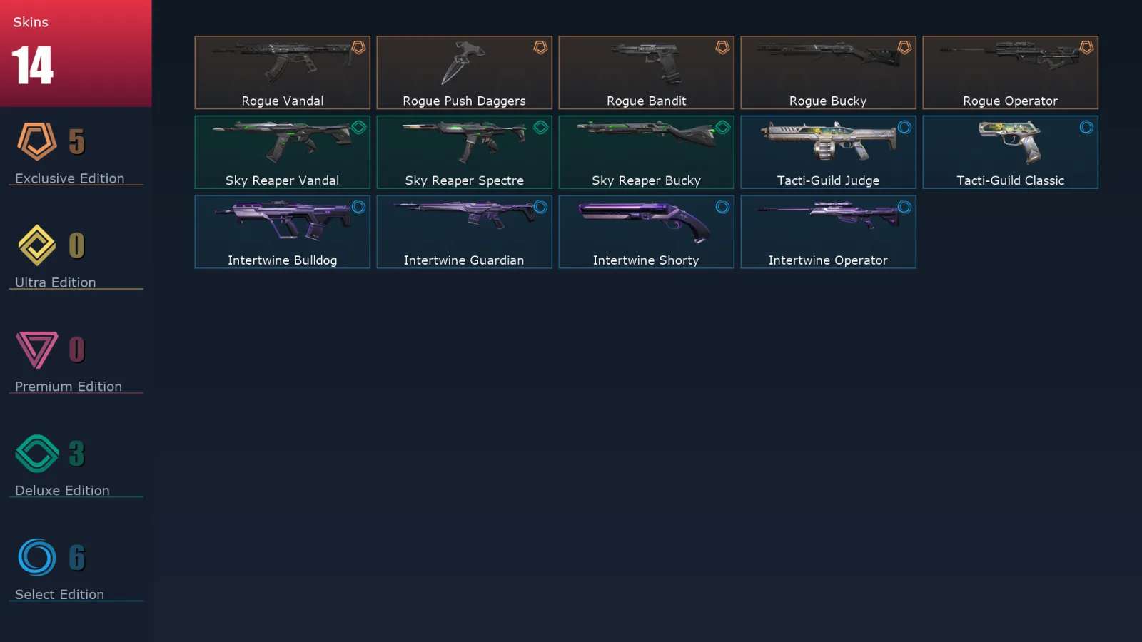 [Valorant] | EU | Level 25 | Platinum 2 | 8 Agents | 14 Skins — Valorant account