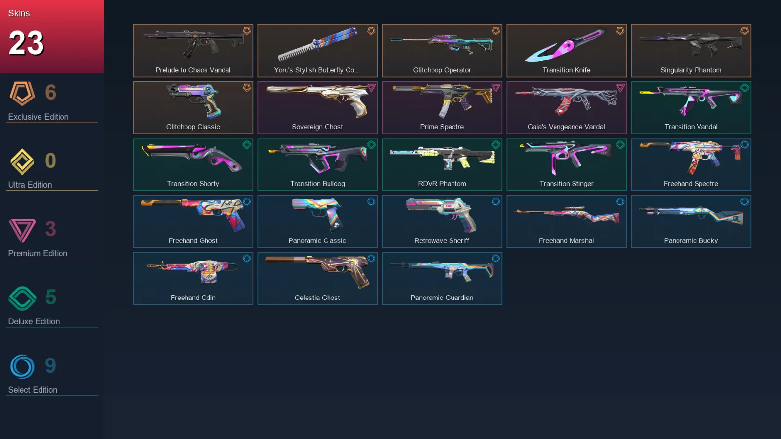 EU | Lv120 | Unranked | 23 Skin | 27 Agent | 54 Buddy