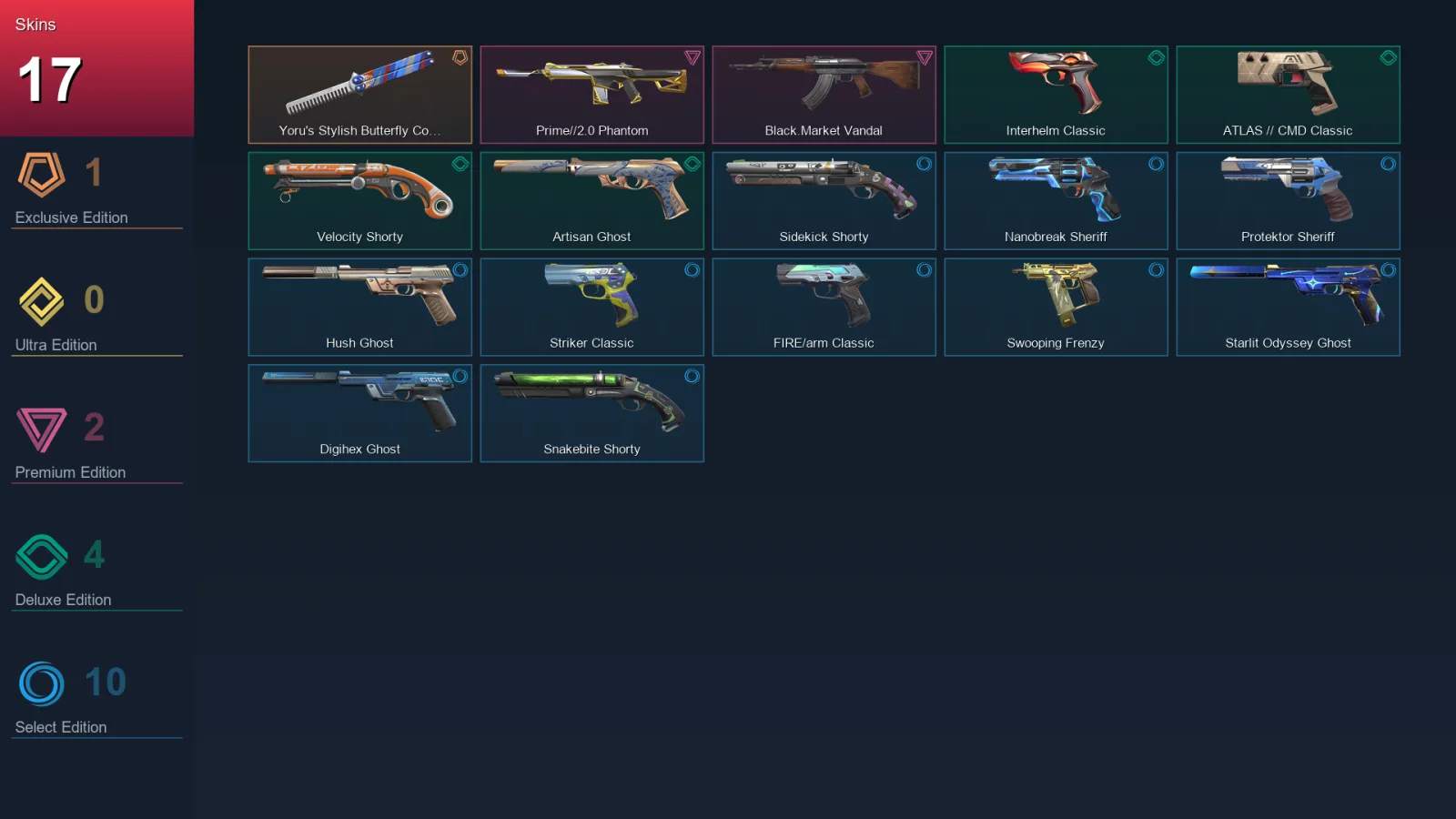 BR | Lv262 | Unranked | 17 Skin | 28 Agent | 112 Buddy