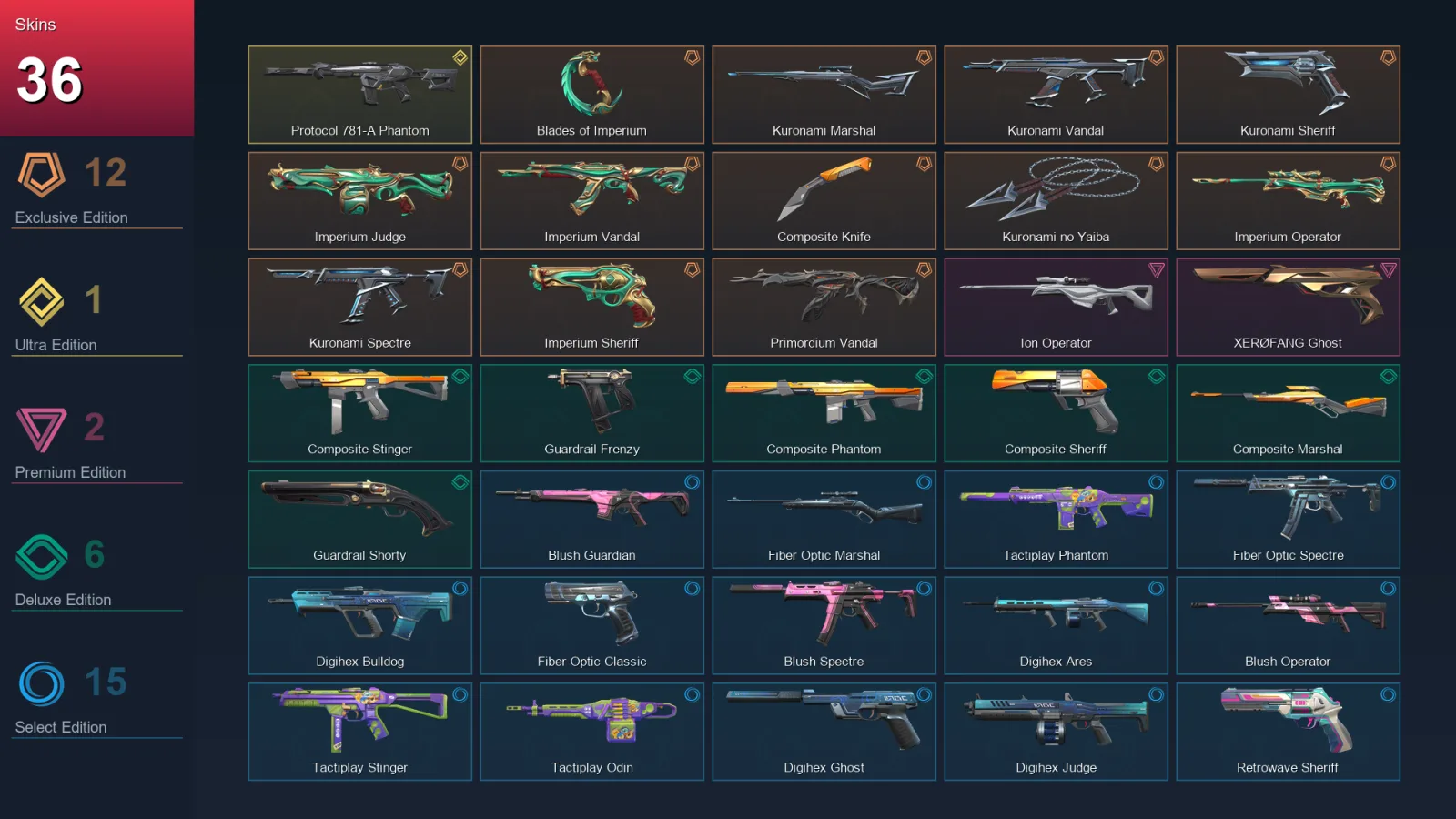 AP | Lv64 | Unranked | 36 Skin | 12 Agent | 40 Buddy