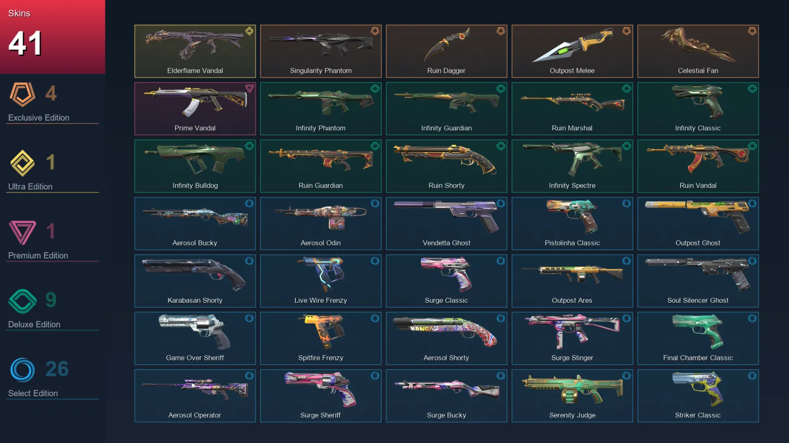 EU | Lv204 | Silver I | 41 Skin | 25 Agent | 102 Buddy