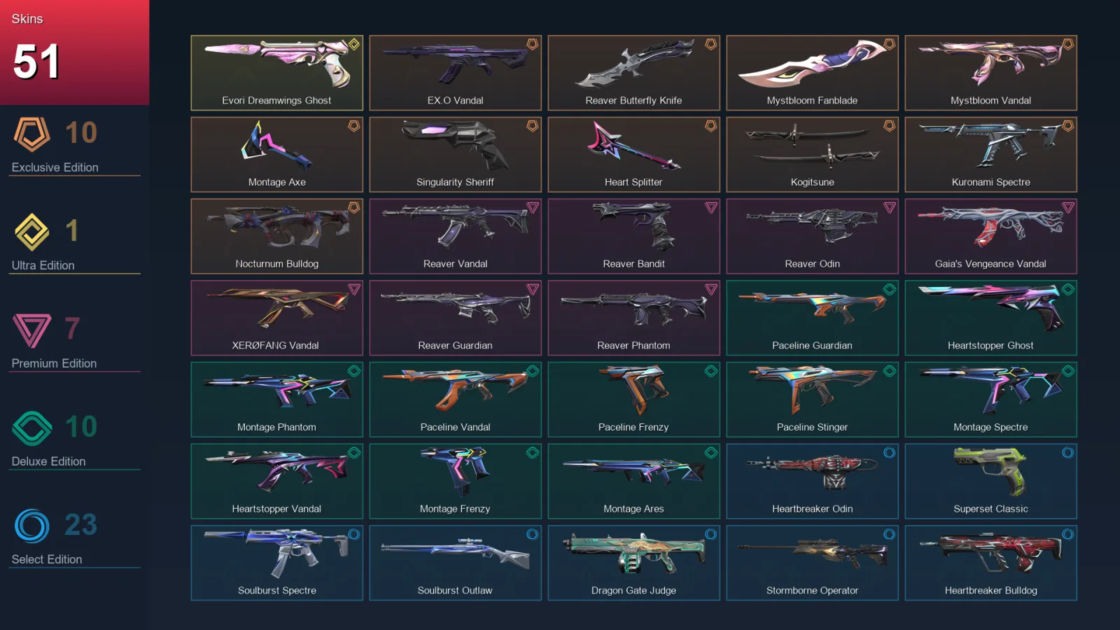 EU | Lv75 | Unranked | 51 Skin | 19 Agent | 37 Buddy