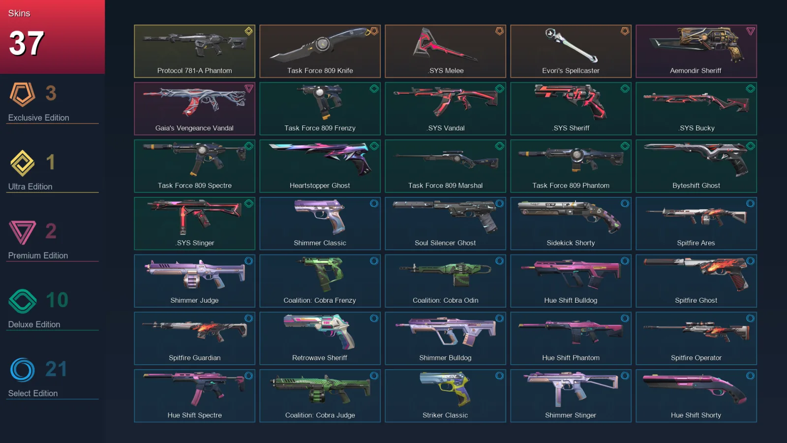 BR | Lv198 | Unranked | 37 Skin | 28 Agent | 73 Buddy