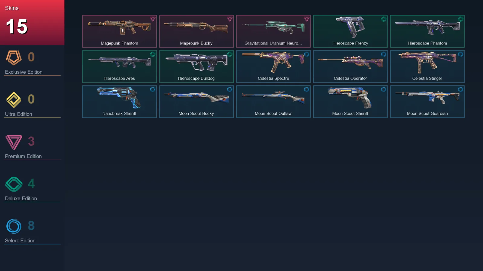AP | Lv85 | Unranked | 15 Skin | 20 Agent | 41 Buddy