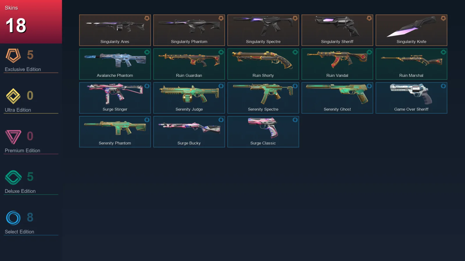 AP | Lv1 | Unranked | 18 Skin | 14 Agent | 22 Buddy — Valorant account