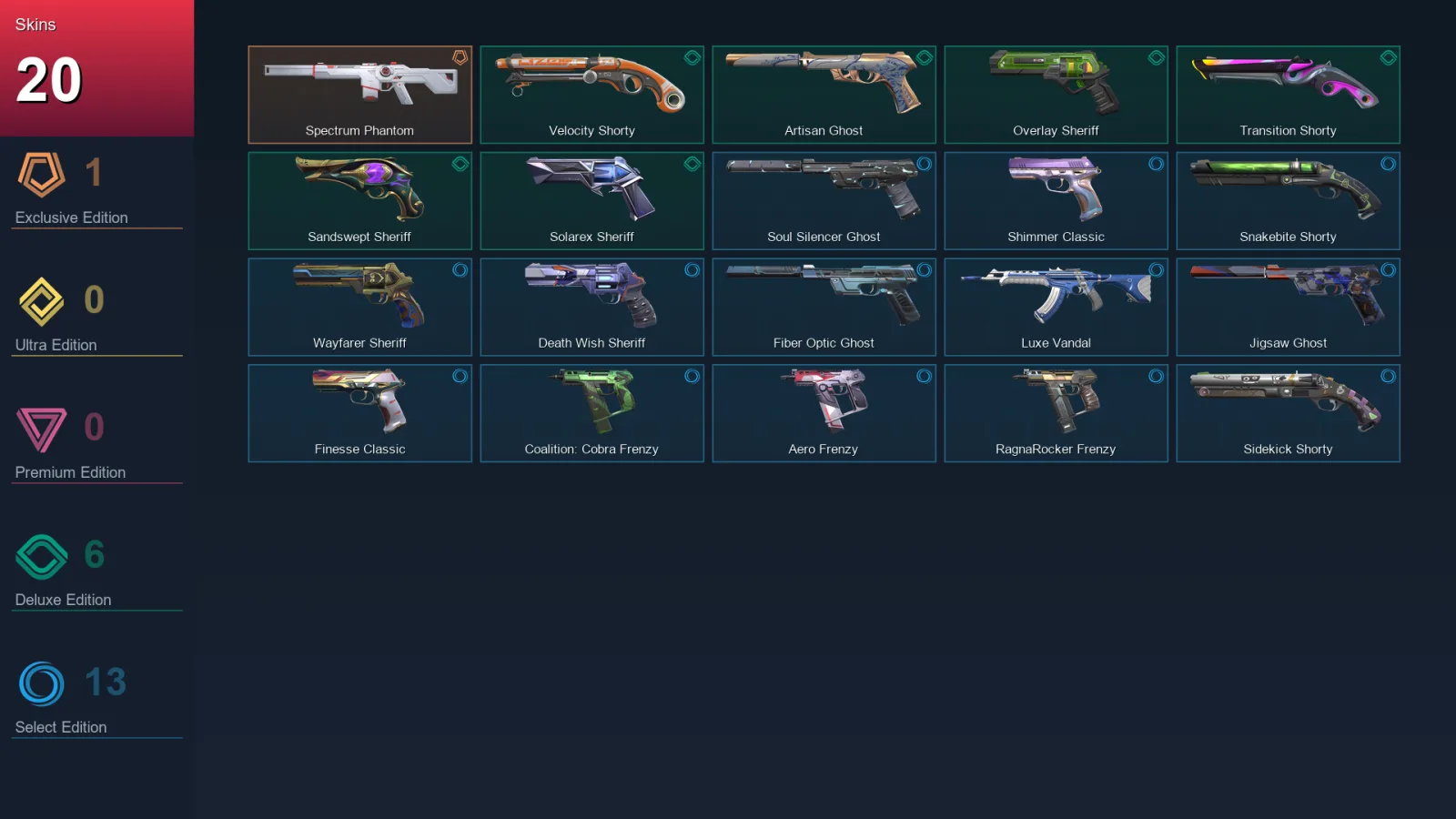 AP | Lv275 | Unranked | 20 Skin | 28 Agent | 96 Buddy