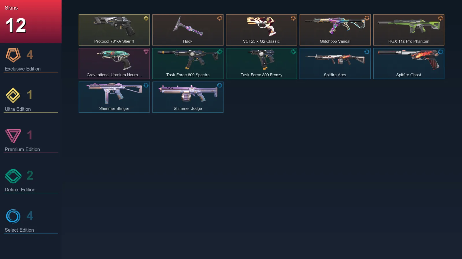 AP | Lv30 | Unranked | 12 Skin | 10 Agent | 17 Buddy