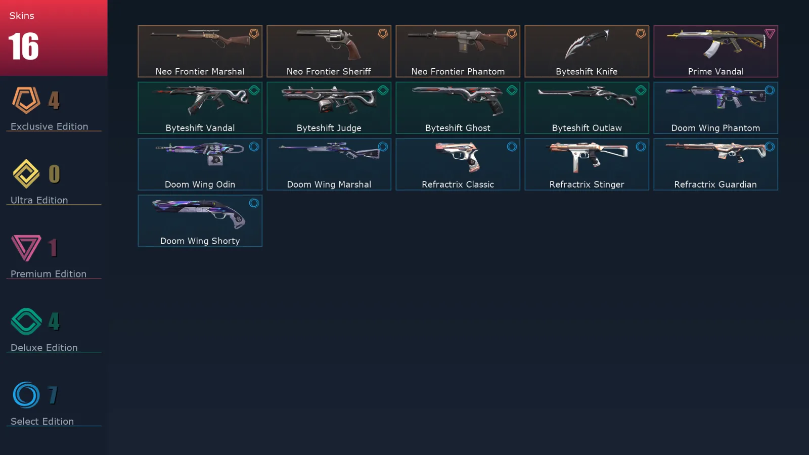 [Valorant] | EU | Level 80 | Gold 1 | 24 Agents | 19 Skins
