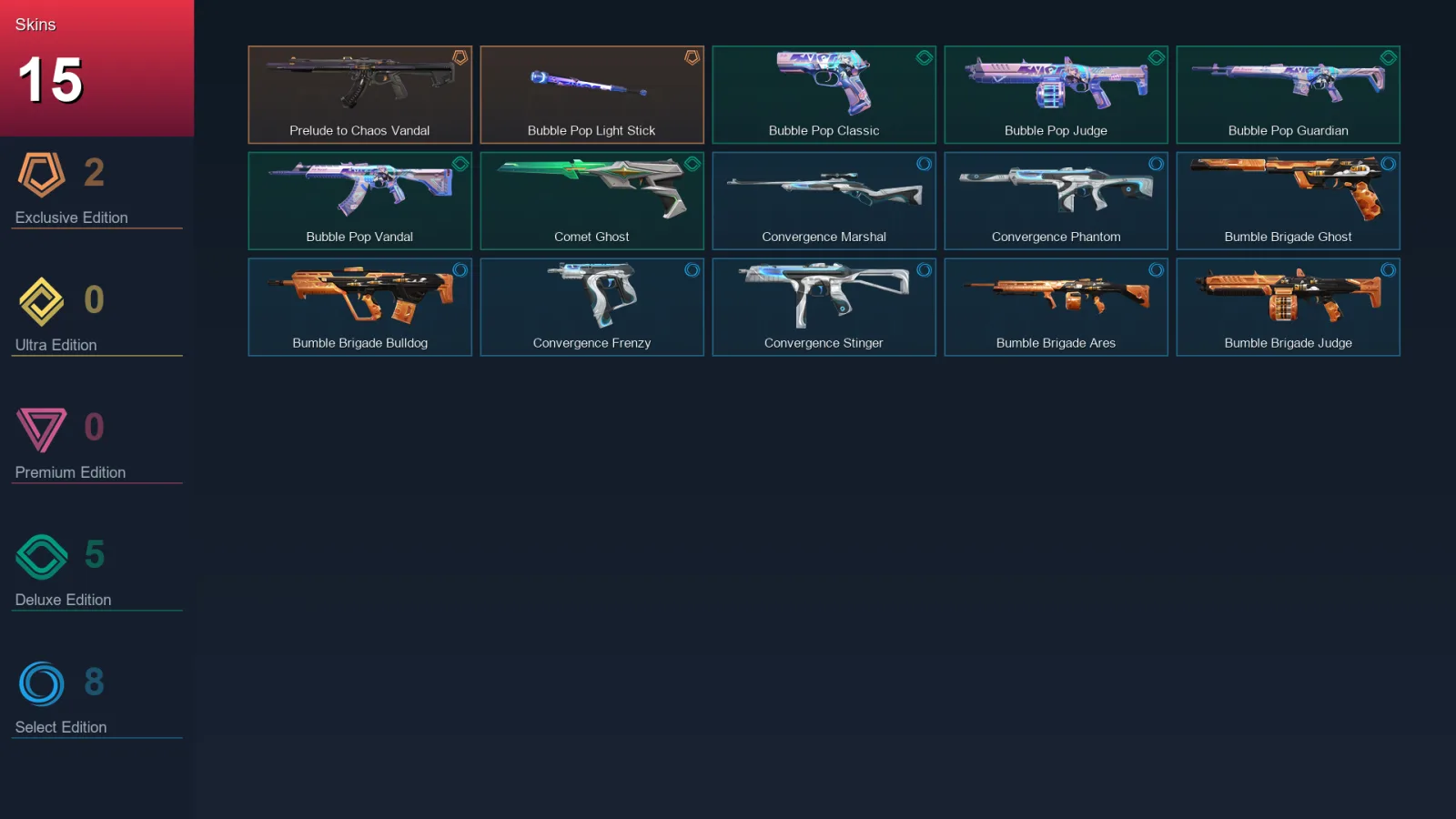 AP | Lv85 | Unranked | 15 Skin | 20 Agent | 35 Buddy — Comet Ghost