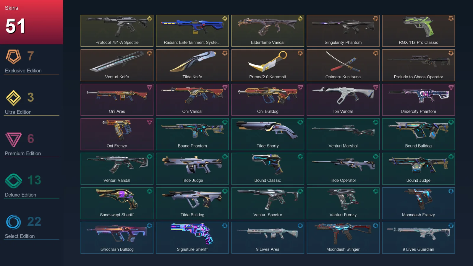 AP | Lv120 | Unranked | 51 Skin | 28 Agent | 64 Buddy — Valorant account