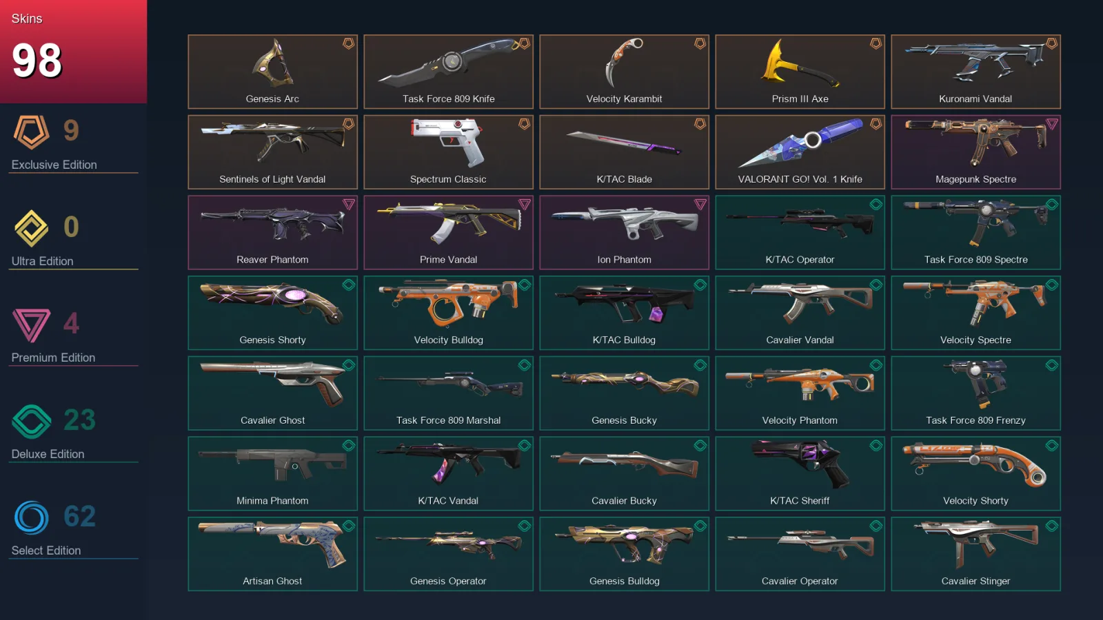 AP | Lv317 | Unranked | 98 Skin | 28 Agent | 151 Buddy — Valorant account