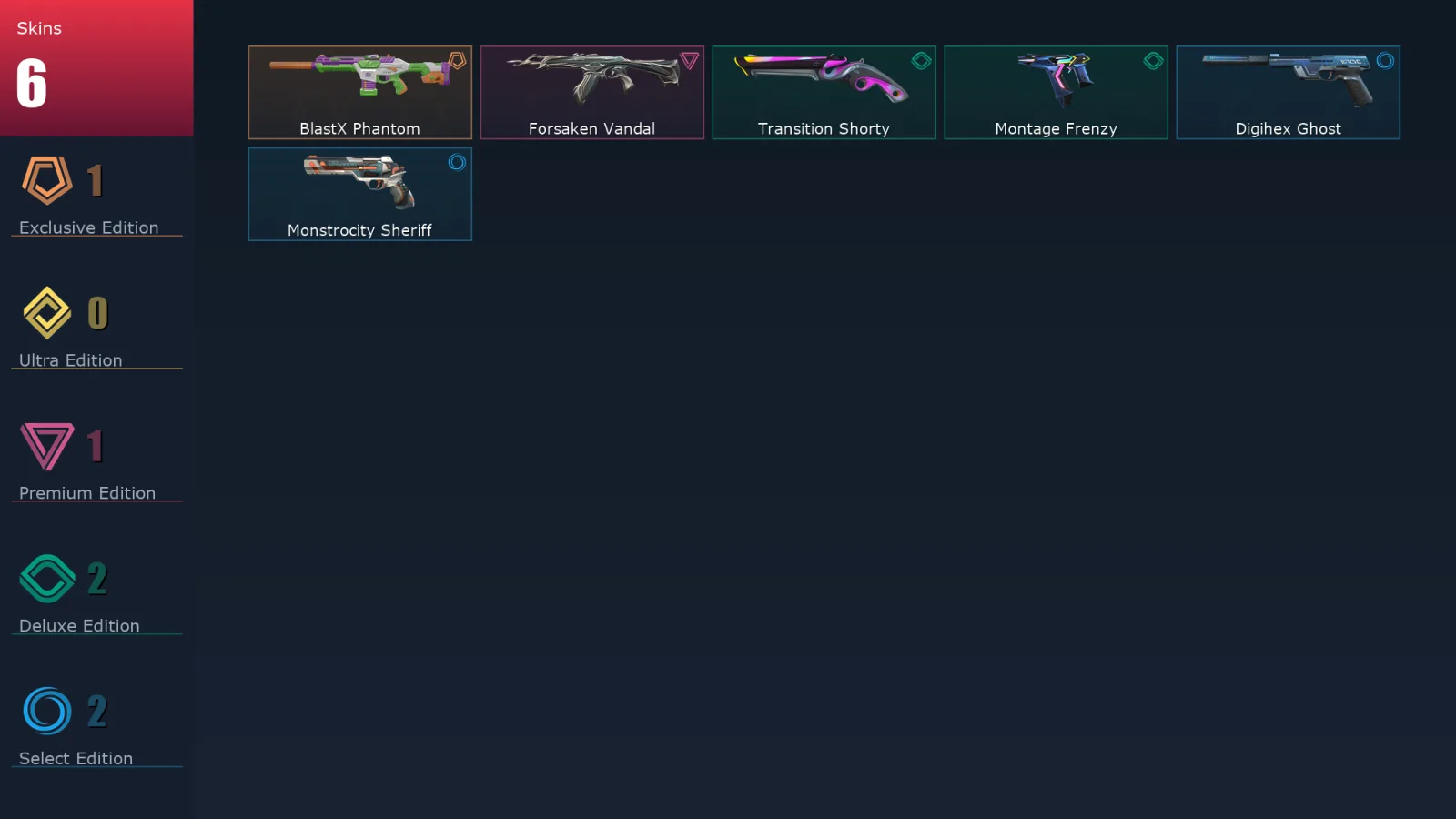 [Valorant] | EU | Level 165 | Gold 2 | 29 Agents | 6 Skins