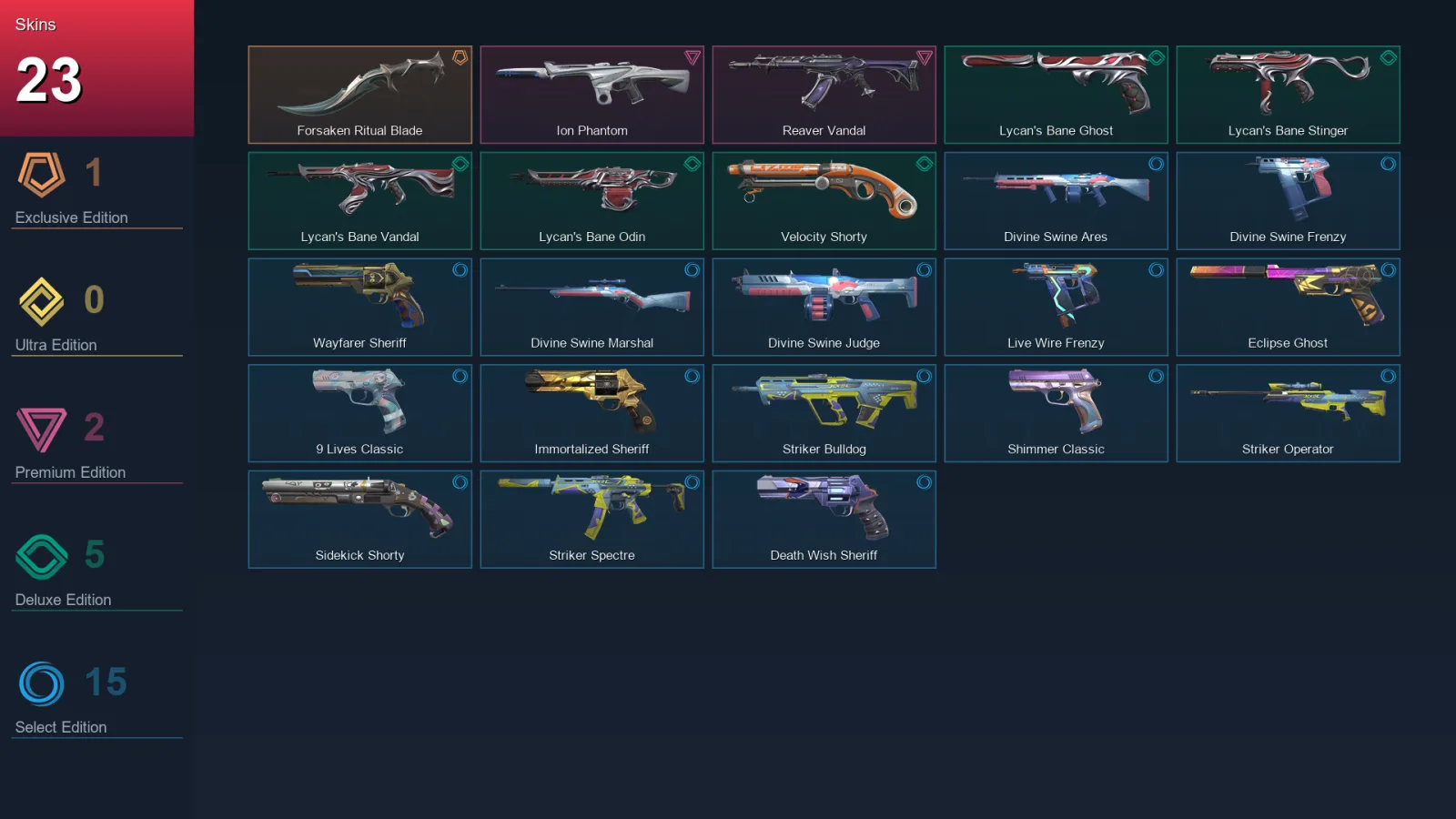 AP | Lv176 | Unranked | 23 Skin | 24 Agent | 68 Buddy