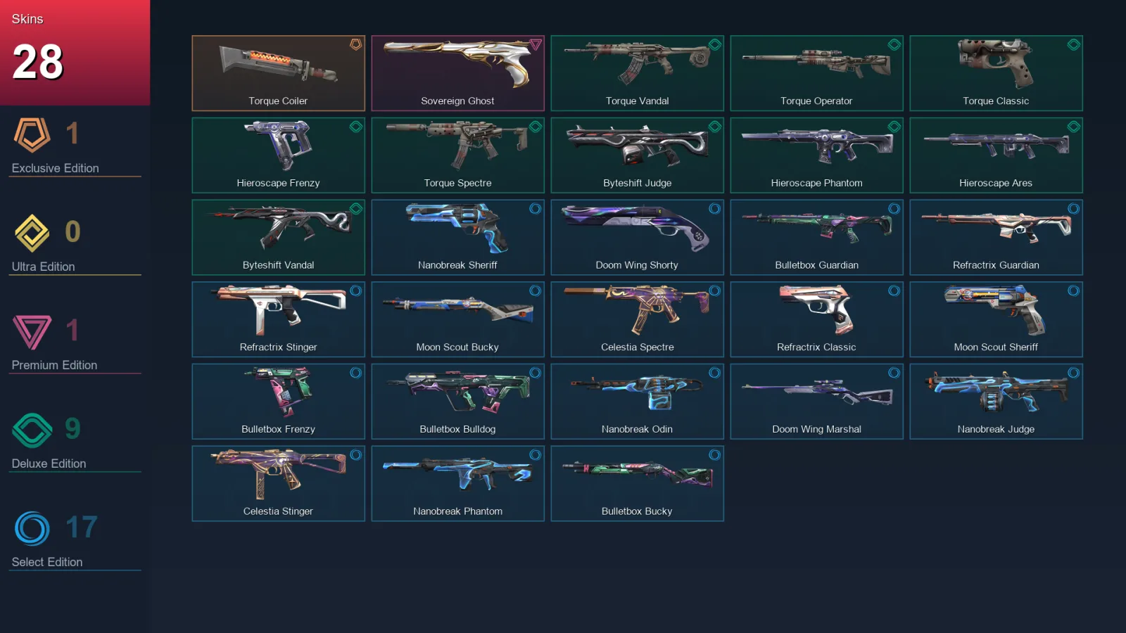 EU | Lv32 | Unranked | 28 Skin | 12 Agent | 22 Buddy — Valorant account