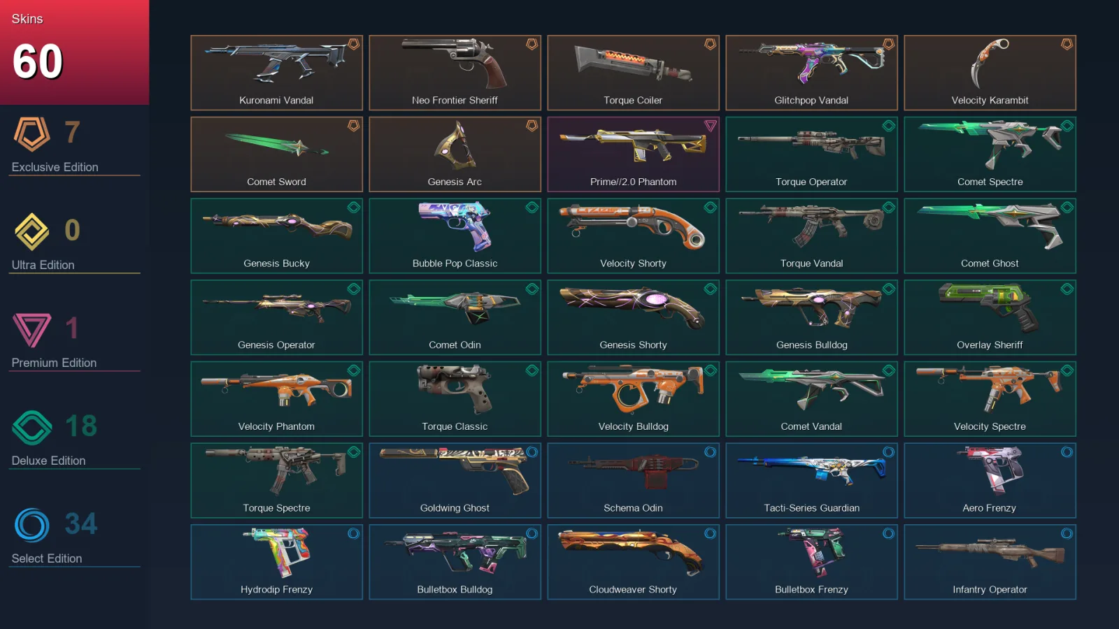 AP | Lv139 | Unranked | 60 Skin | 29 Agent | 85 Buddy — Valorant account