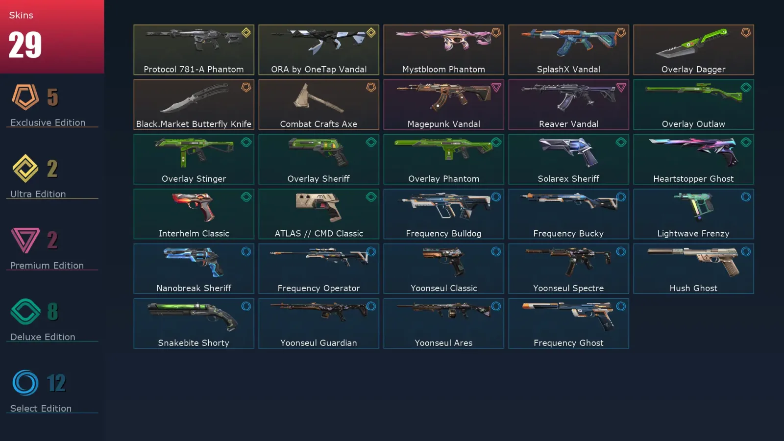 [Valorant] | EU | Level 150 | 28 Agents | 29 Skins — Valorant account