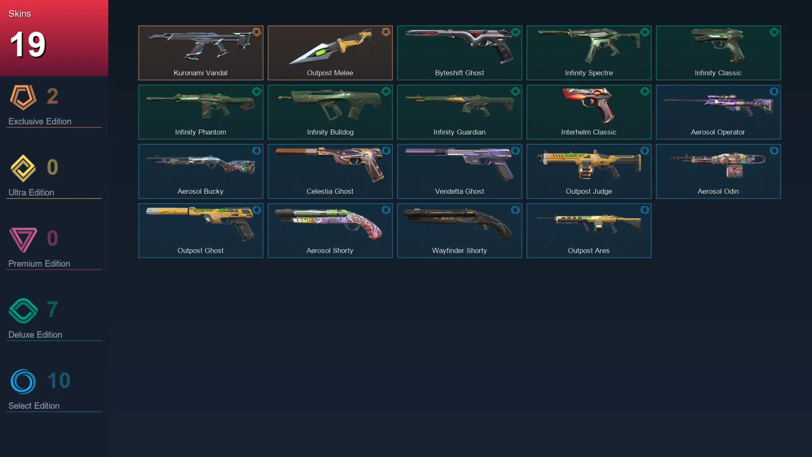 EU | Lv163 | Unranked | 19 Skin | 29 Agent | 73 Buddy