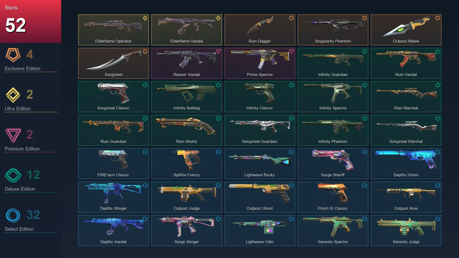 AP | Lv170 | Unranked | 52 Skin | 20 Agent | 78 Buddy — Valorant account