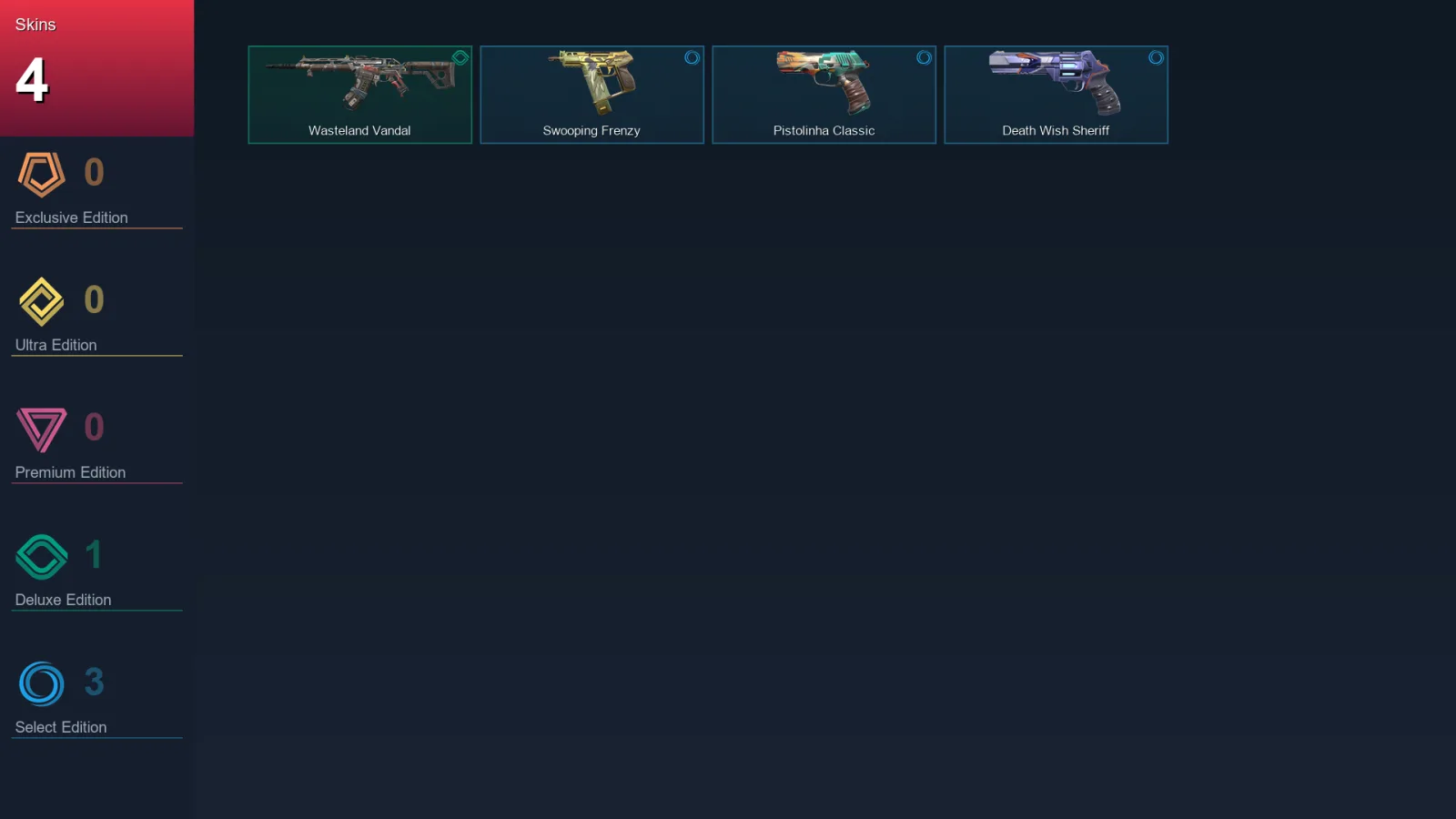 AP | Lv80 | Unranked | 4 Skin | 13 Agent | 36 Buddy