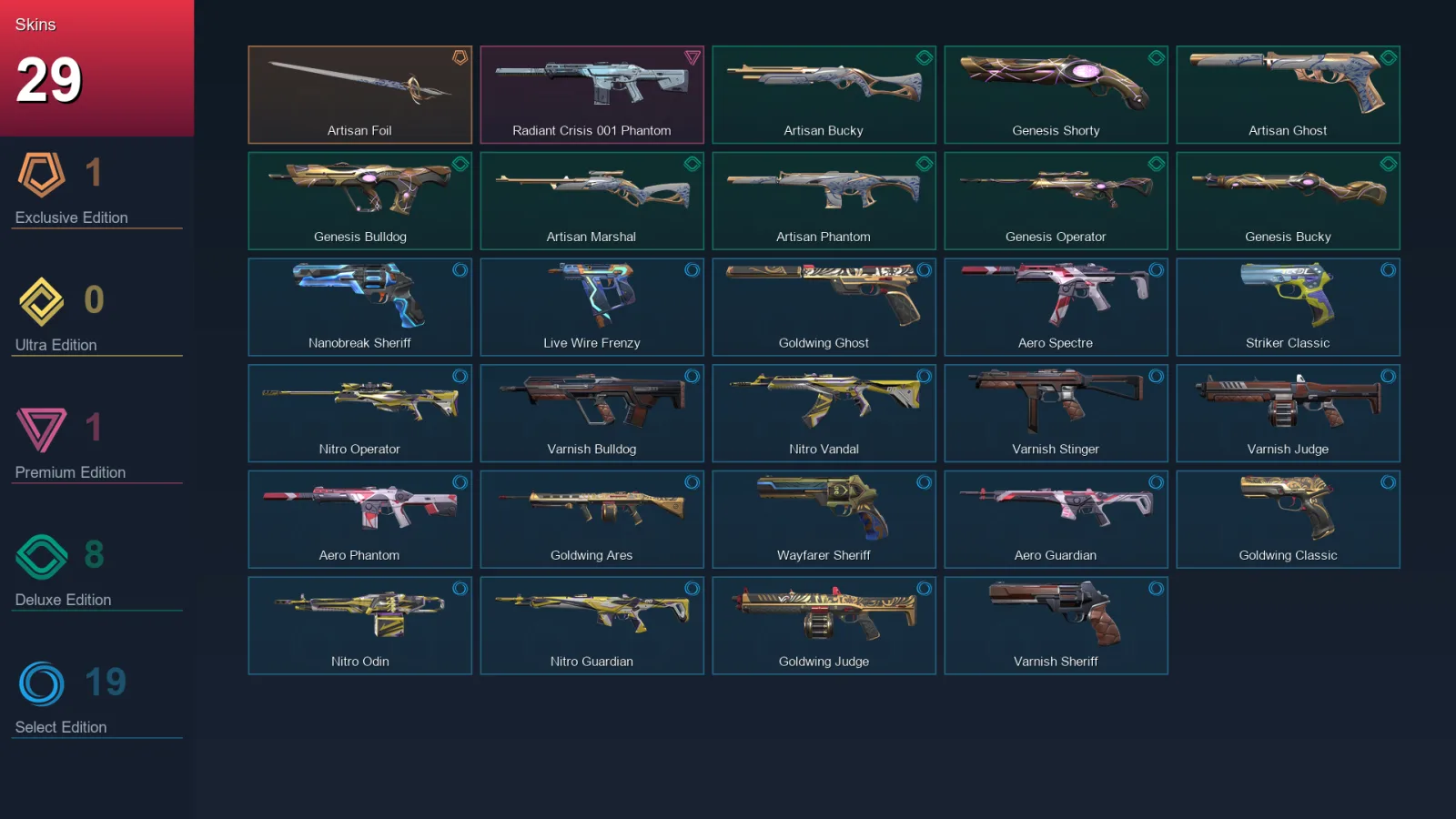 AP | Lv121 | Unranked | 29 Skin | 25 Agent | 64 Buddy — Valorant account