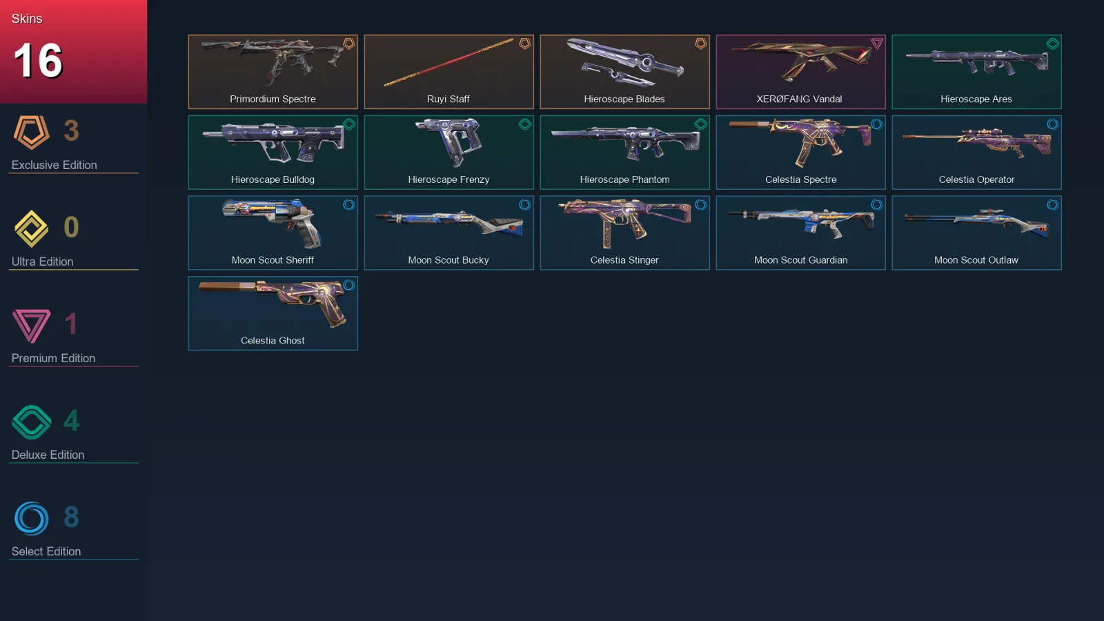 NA | Lv41 | Unranked | 16 Skin | 11 Agent | 15 Buddy — Valorant account