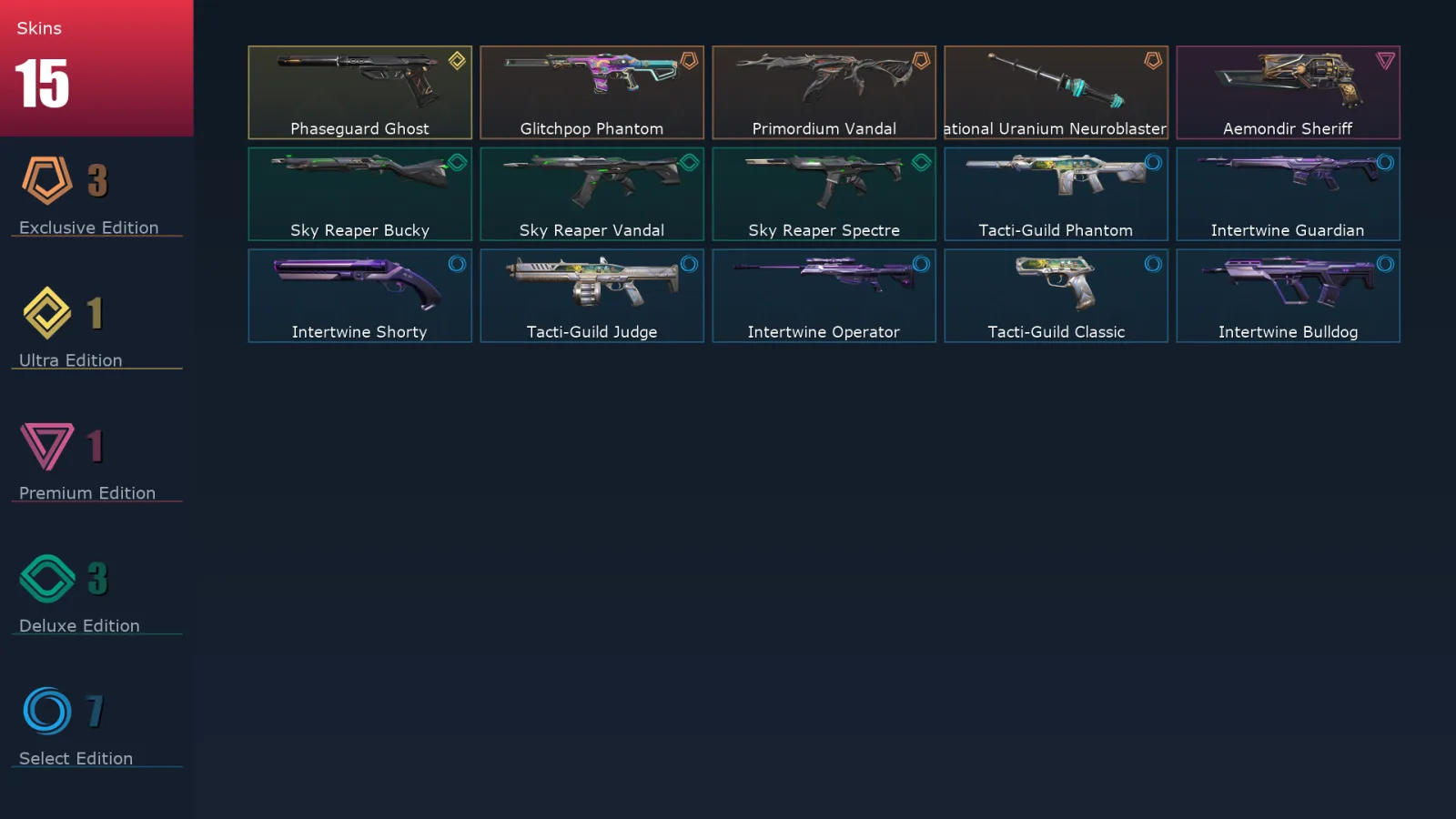 [Valorant] | EU | Level 23 | Silver 3 | 8 Agents | 15 Skins