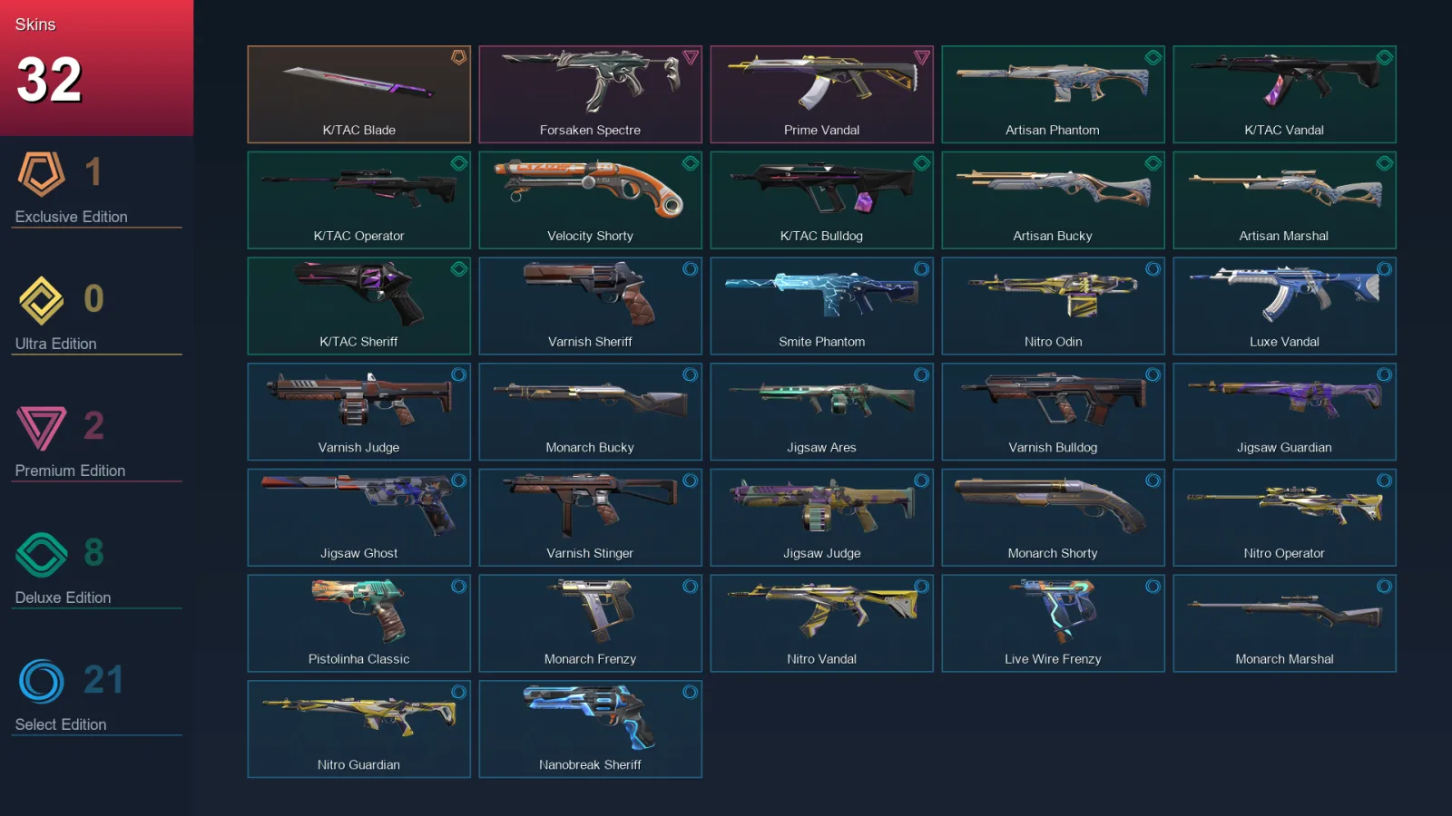 AP | Lv110 | Unranked | 32 Skin | 24 Agent | 50 Buddy — Valorant account